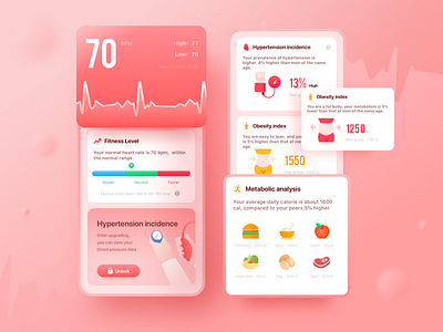 ECG apps app design illustration illustrator ui ux