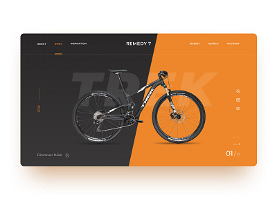 Bike concept bike concept design designer e commerce figma landing trek ui uiuxdesign ux webdesign website