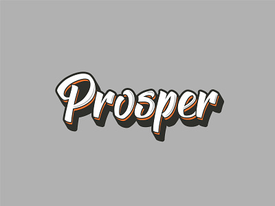 Prosper branding flat lettering logo type typography