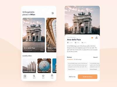 Sightseeing – Companion App (Freebie) 🌍 animation app app design application clean design freebie minimal principle sketch typography ui ux