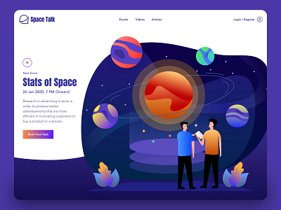 Space Analysis analysis art banner design gradient gradient color planets space sun ui vector web web banner website