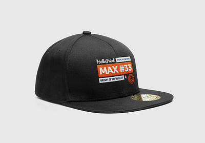 Helloprint supporting Max Verstappen snapback artwork cap capdesign cmyk formula1 formule1 maxverstappen merchandisedesign slogan snapback