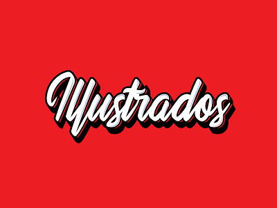 Illustrados branding design flat lettering type typography