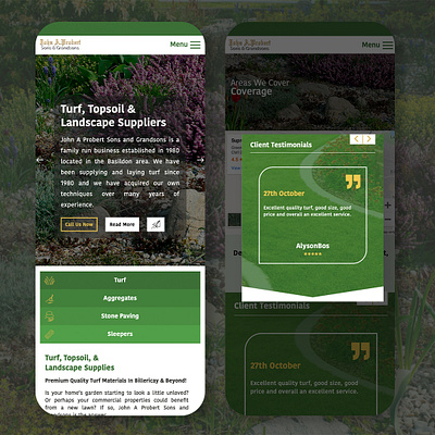 John A Probert New Website marketing seo turf suppliers website design