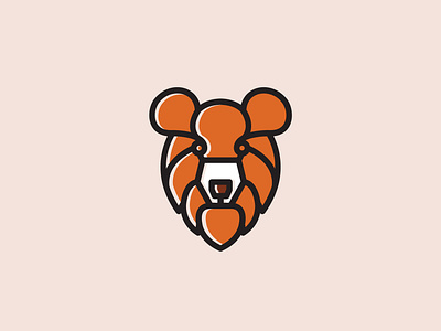 Angry Bear Mascot Logo Design aggressive angry angry bird animal bear bears beast big bite character college honey icon logo mascot powerful strength strong vector yellow