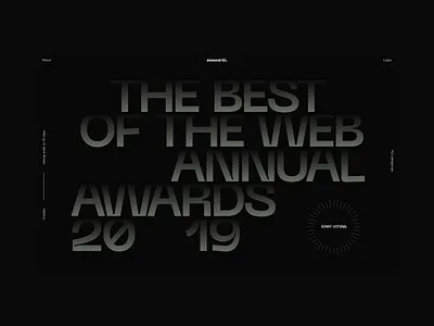 Awwwards Annual Awards 2019 animation awards awwwards interactive layout typography website