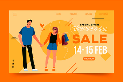 Modern illustration web design branding design online store web web banner web design web site webdesign website website builder website concept website design website store
