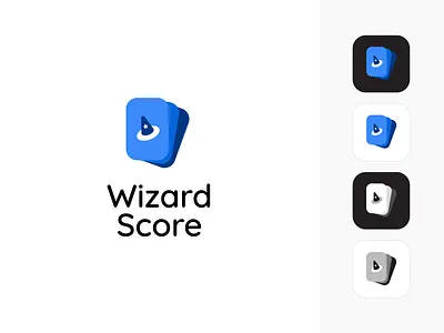 Wizard Score App Logo app blue branding design icon illustration logo minimal score vector wizard