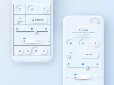 Skeuomorph Controls app controls light mobile mobile app mobile ui settings skeuomorph ui uikit ux