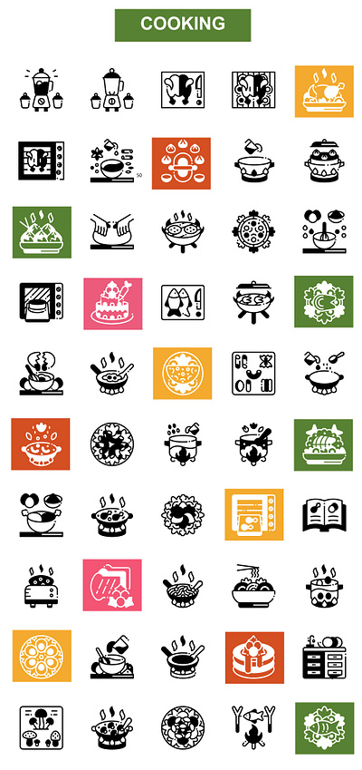 Cooking cooking design food food itms icon icons icons set illustration illustrations semi flat semi flat design vector vectors