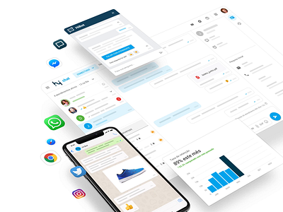 Omnichannel customer support platform chat customer facebook omni support ui ux whatsapp