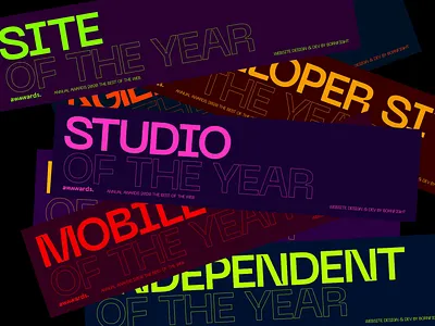 Awwwards Annual Awards 2019—Category Color Coding brading color typo typography visual identity