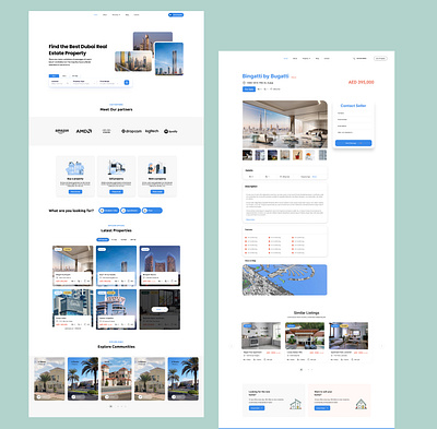 Real Estate Website - Vol 2 dubai landing page design property website real estate website ui ux website design