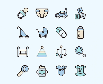 Baby Vector Icons Part 03 ai ai donwload baby baby icons baby vectors download free download freebie graphicpear icons icons design icons download illustrator vector download vector icons vectors