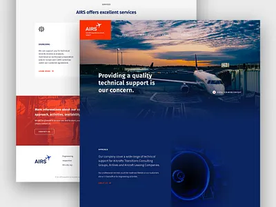 AIRS webdesign aircraft brand identity branding corporate design ui duotone webdesign website website design