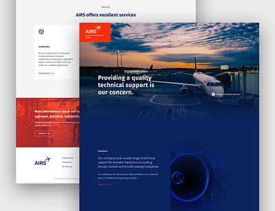 AIRS webdesign aircraft brand identity branding corporate design ui duotone webdesign website website design