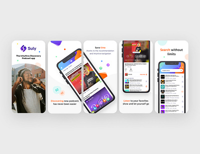 Podcast app concept - suly app app design application branding design design ui logo podcast podcasting screens ui
