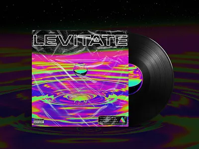 Levitate album art album artwork album cover colourful design drip levitate liquid vinyl vinyl cover