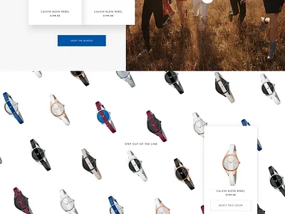CK Product Detail Page design ecommerce jewelery mobile responsive design ui watches web website