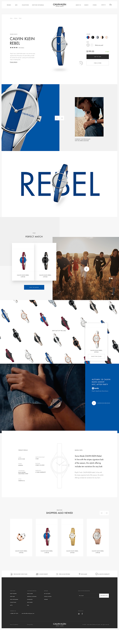 CK Product Detail Page design ecommerce jewelery mobile responsive design ui watches web website