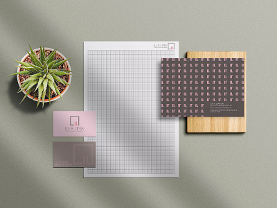 Branding of Illa Lima Architecture branding design flat grid logo minimal