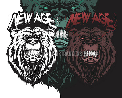 NEW AGE apparel graphics artwork branding illustration logo logo design merch tees tshirt vector