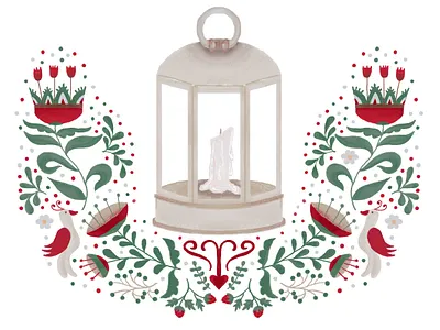winter christmas christmas card design illustration winter