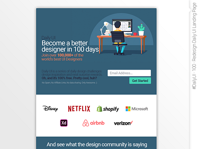 #DailyUI #100 #Redesign DailyUI #LandingPage daily 100 challenge daily ui daily ui 100 dailyui dailyui 100 dailyui100 dailyuichallenge graphic design interface design web design webdesign website website design