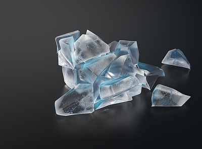 cracked icecube c4d cgi ice icecube illustration mograph particles simulation