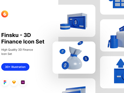 Finsku - 3D Finance Icon Sets