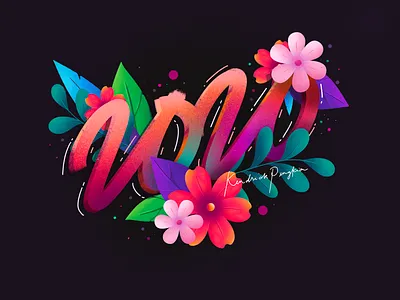 First | 2020 calligraphy designer designs lettering letters numbers procreate typography