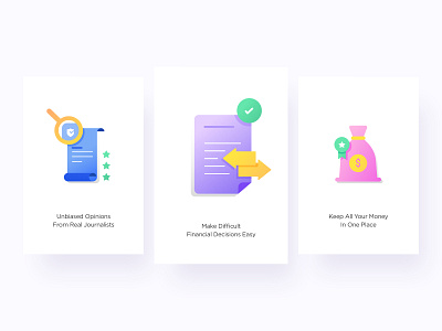 Finance Illustration - Icons branding concept cute decision design finance icons freelance freelancer gradient graphic icons illustration illustrations journalist minimal money reward ui vector website