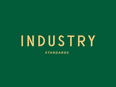 Industry Standards detail industry letters type type design typography vector