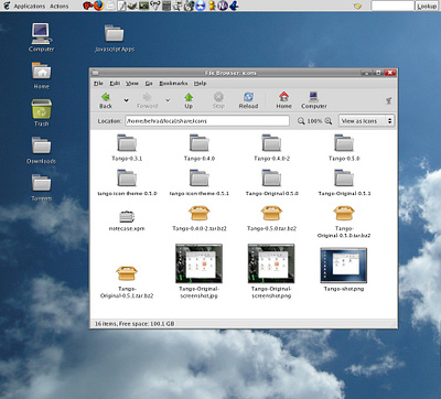 Tango Icon theme in Context (Palette and Icon Library too)