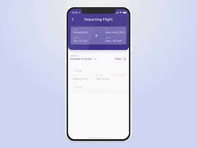 Qatar Airways - Book a flight animation figma ios app mobile app payment product design protopie transportation ui ux animation