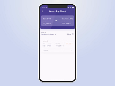 Qatar Airways - Book a flight animation figma ios app mobile app payment product design protopie transportation ui ux animation