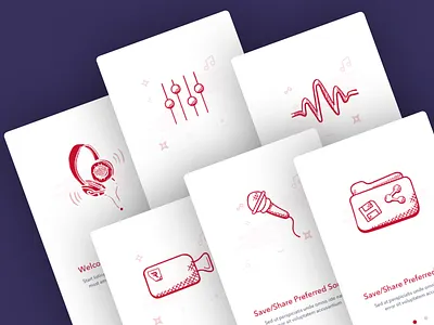 Momento - Mobile App Icons app audio folder mobile mobile app music screen video wave