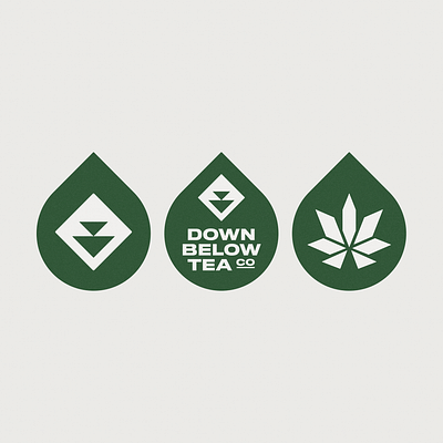 Down Below Tea Co. - CBD Logo Badges brand identity branding cannabis cannabis logo cbd logo cbd oil hemp hemp logo icon identity logo logo design logo designer logos logotype symbol