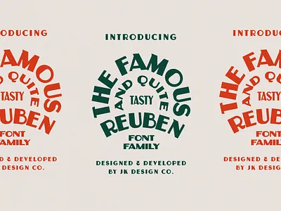 Reuben: A Vintage Display Font art deco badge creative market design font design retro type type design typography vector vintage