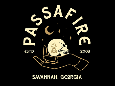 Passafire atx band band merch design graphic design merch design skull design