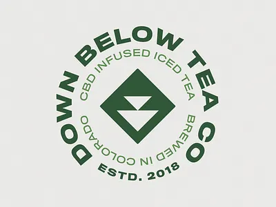 Down Below Tea Co. - CBD Logo Lockup (Alt.) brand identity branding cannabis cannabis branding cannabis logo cbd cbd logo cbdoil hemp hemp logo icon logo logo design logo designer logos logotype symbol