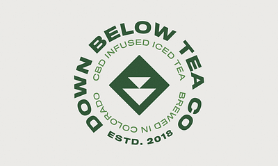 Down Below Tea Co. - CBD Logo Lockup (Alt.) brand identity branding cannabis cannabis branding cannabis logo cbd cbd logo cbdoil hemp hemp logo icon logo logo design logo designer logos logotype symbol