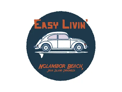 VW Bug Surf Design apparel design car design car drawing hotrod motorcycle surfing vintage vintage badge vintage design vintage logo vw vw bug vw bus vw van