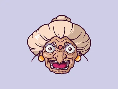 Yubaba Spirted Away app icon illustration logo studio studio ghibli studioghibli vector yubaba