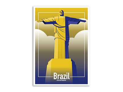 Brazil_poster adobe illustrator adobeillustrator design draw flat illustration illustrator poster vector