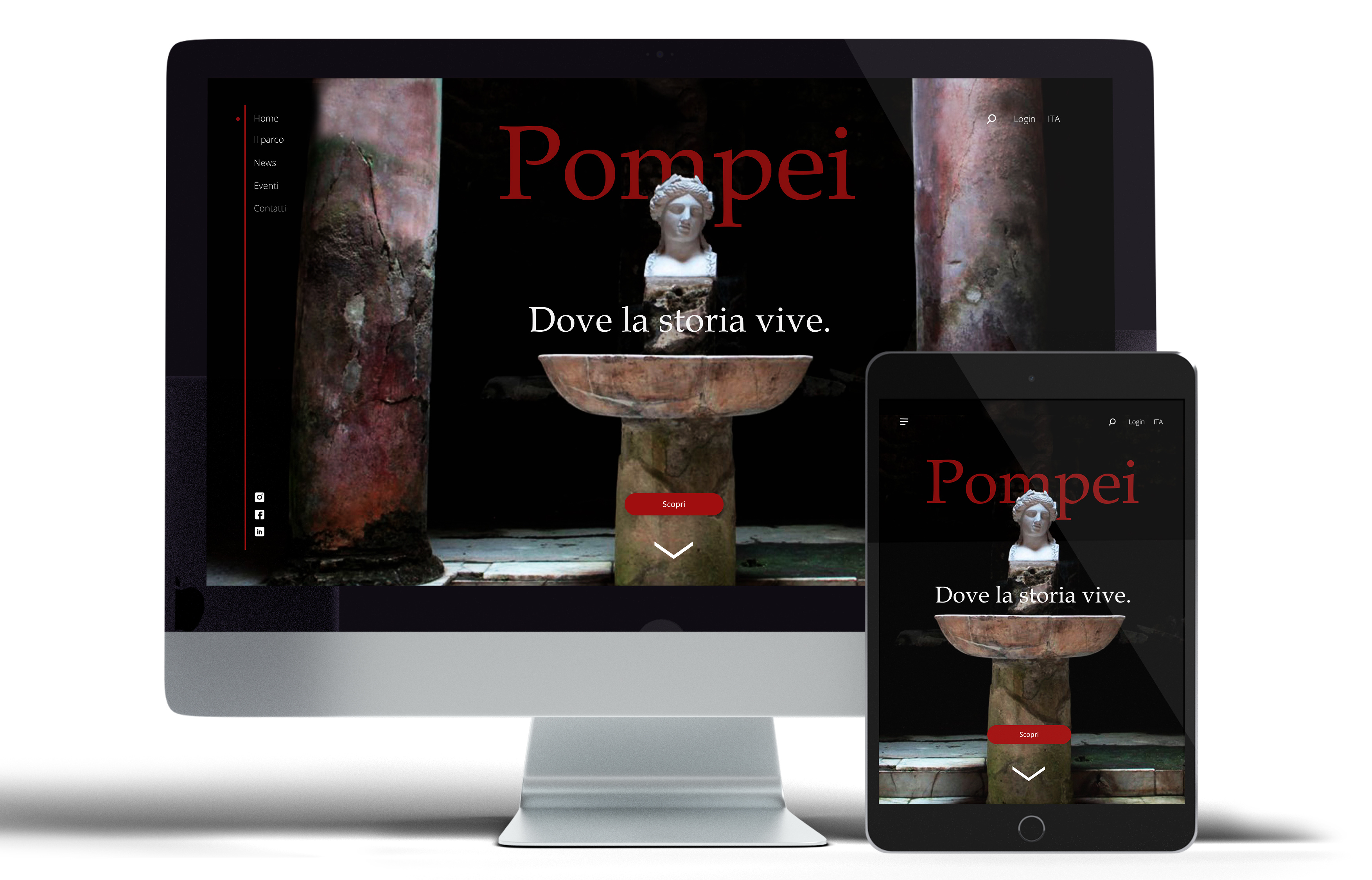 Example of Pompei website