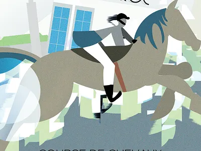 courses de chevaux poster digital illustration digital painting drawing graphicdesign illustration painting poster art poster design vector