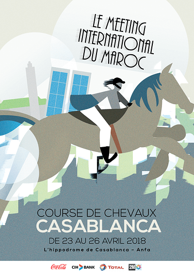 courses de chevaux poster digital illustration digital painting drawing graphicdesign illustration painting poster art poster design vector