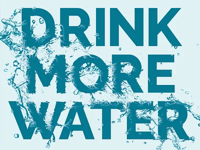 2020 Resolution | Weekly Warmup blue displace dribbbleweeklywarmup raleway splash type typography water