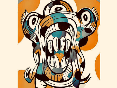 😧 geometry illustration monster